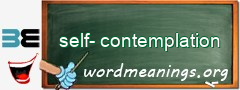 WordMeaning blackboard for self-contemplation